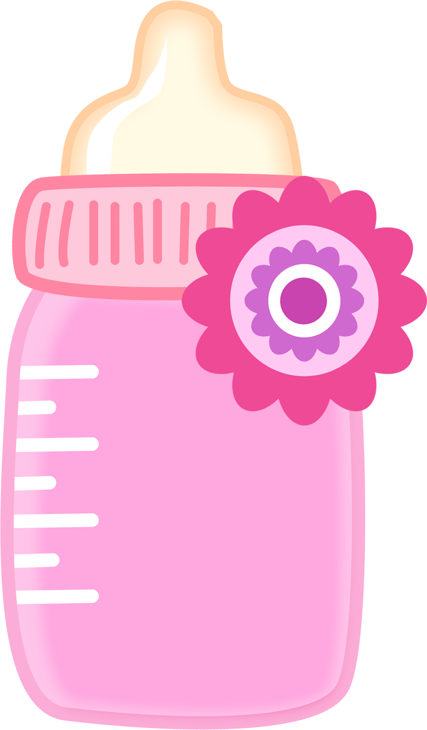 Clip Art Pictures - Baby Girl Bottle Clipart (878x1500)