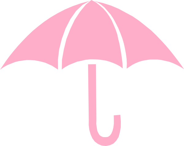Baby Shower Umbrella Clip Art - Pink Baby Shower Umbrella (600x478)