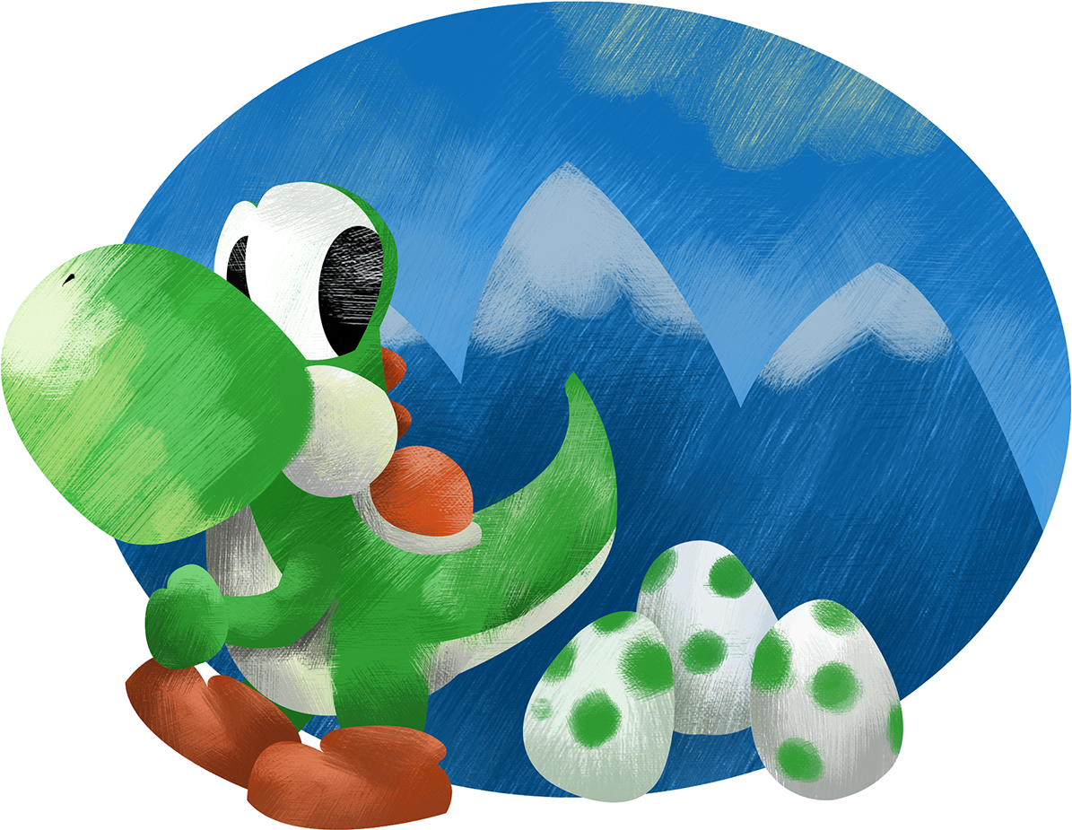 Yoshi, Gaming, Isabel Gómez, Illustration - Illustration (1240x983)