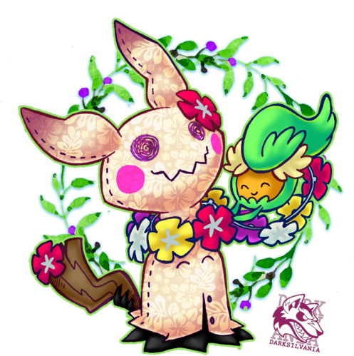 Flower Lei Clip Art - Transparent Mimikyu Art (500x530)