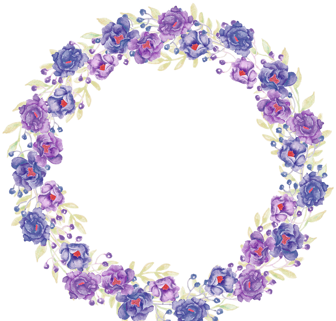 Purple Flowers Hq Pictures - Watercolor Flower Purple Flower Frame (1100x1052)