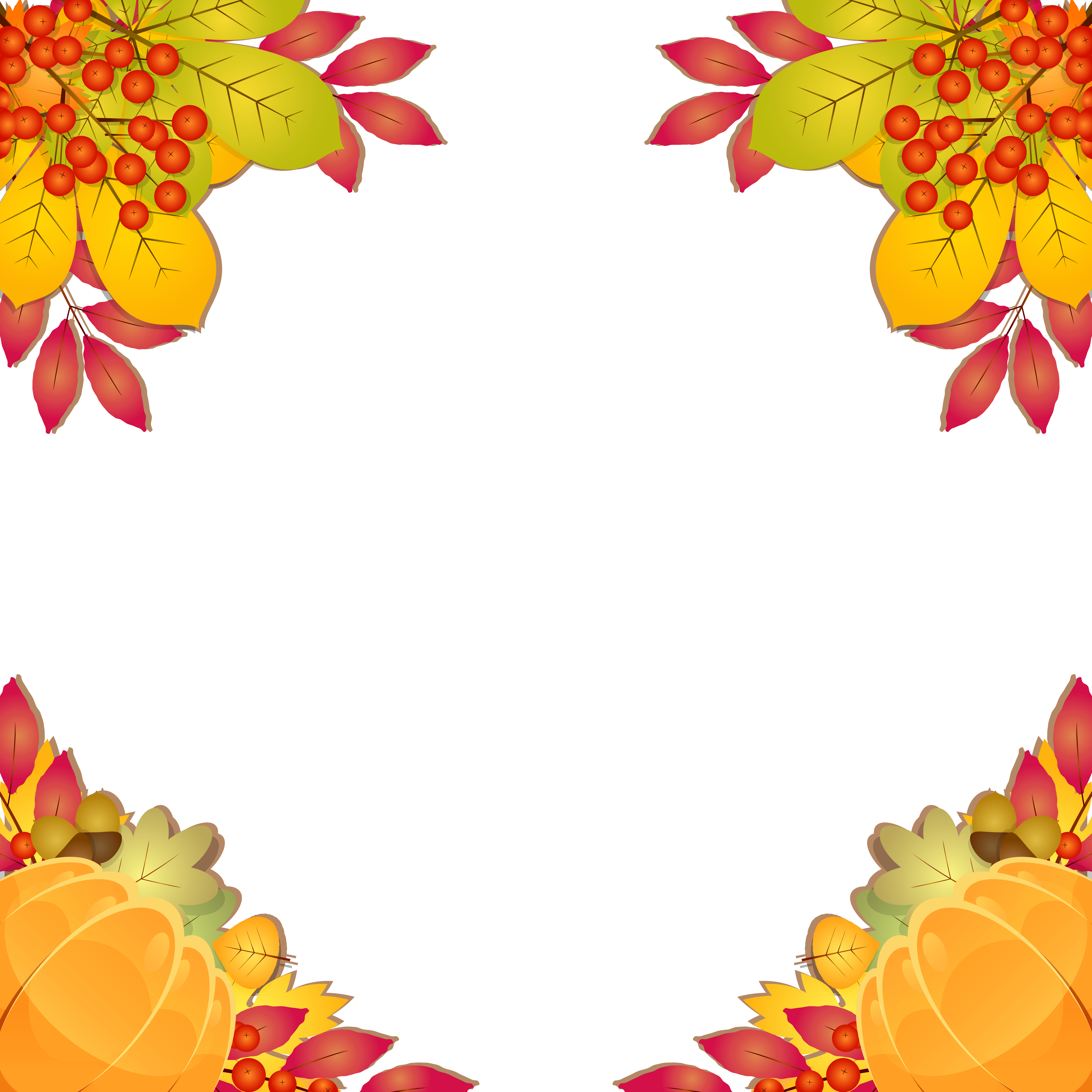 Fall Frame Border Png Clipart Image - Clip Art (6229x6229)