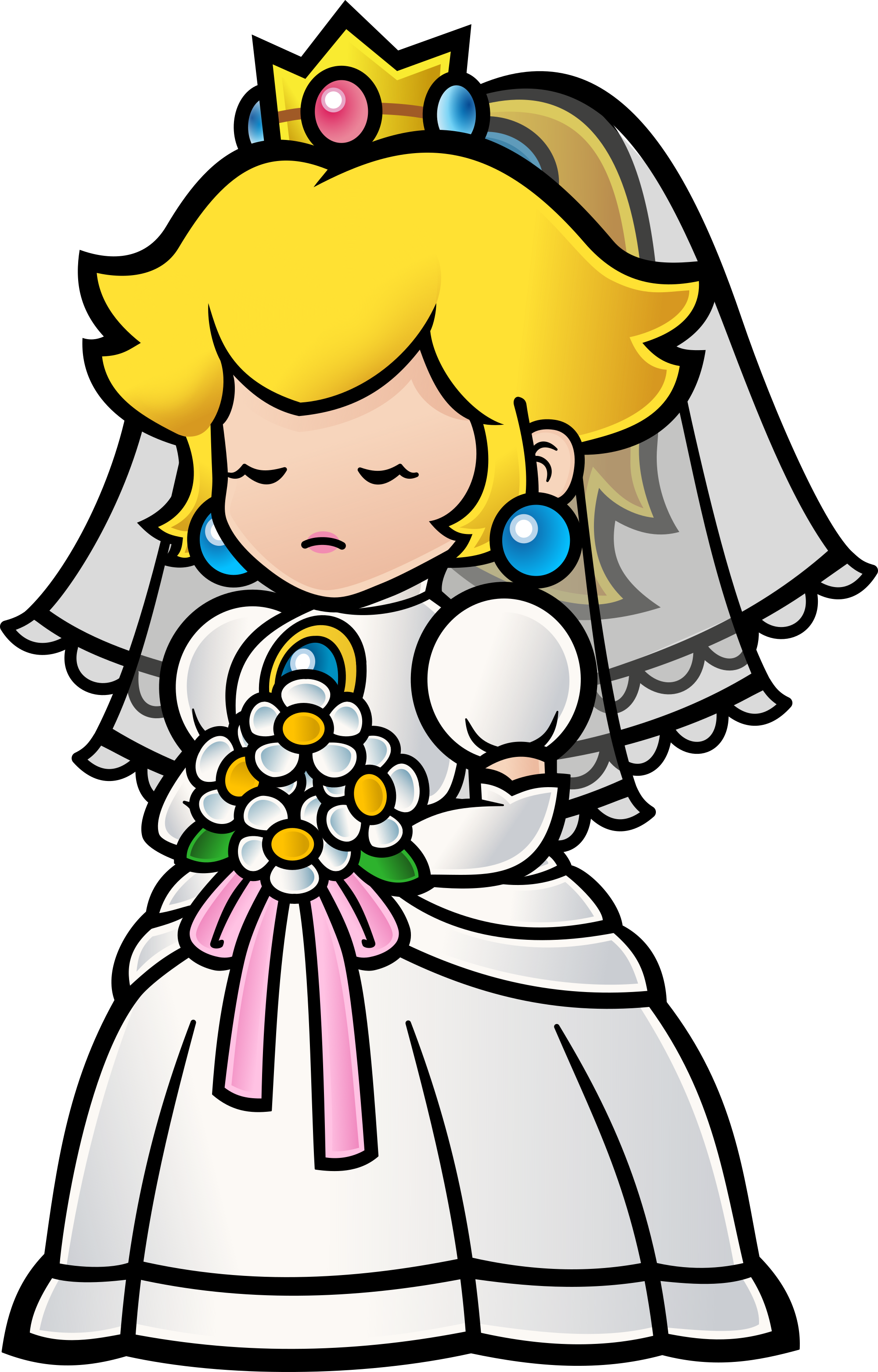 Fawfulthegreat64 Wedding Peach - Princess Peach For Paper Mario.
