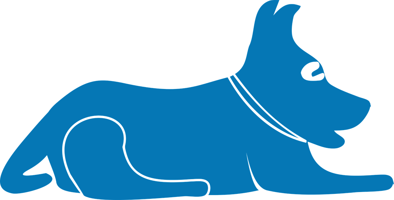 Animal Dog Pet Silhouette Transparent Image - Blue Dog Silhouette (1473x750)