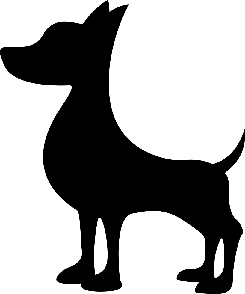 Black Dog Silhouette Comments - Free Dog Silhouette Shapes (818x981)