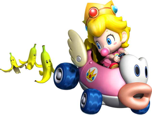 Mario Kart Clip Art - Mario Kart Baby Peach (631x480)