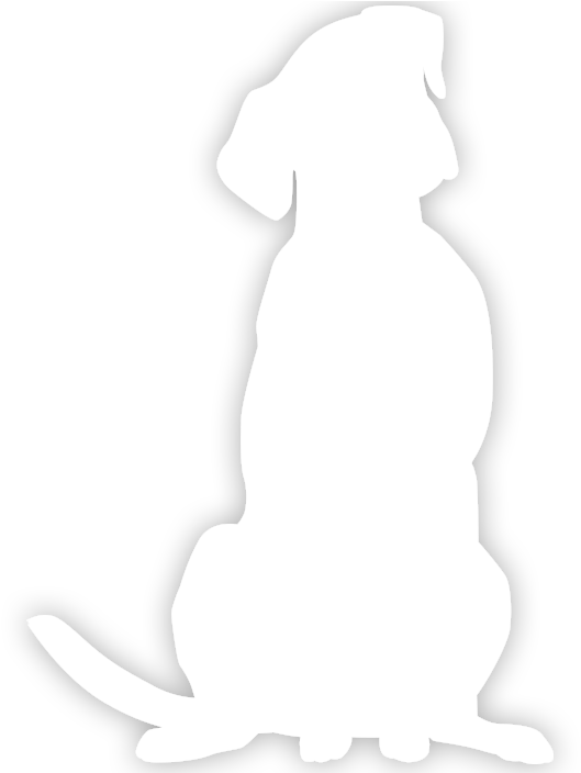 White Dog Silhouette - White Silhouette Of A Dog (768x703)