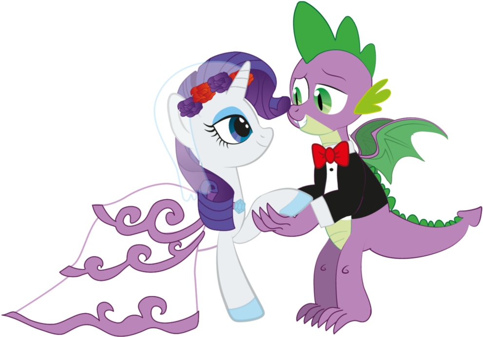 Spike And Rarity's Dream Wedding - My Little Pony Spike And Rarity (999x799)