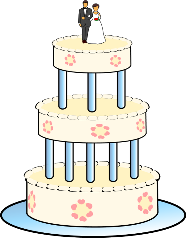 Wedding Cake Clip Art Png (600x766)