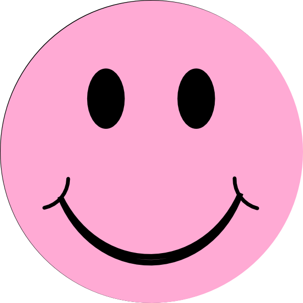 Clipart Info - Light Pink Smiley Face (594x595)