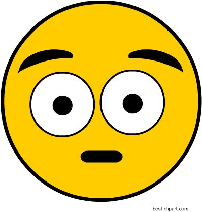Astonished Emoji Face, Free Clip Art - Talsi Municipality (450x450)