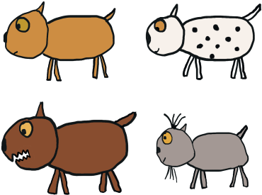 How To Draw A Stick Dog - Pit Bull (400x309)