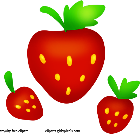 Free Cliparts Strawberry Clipart - Baby Strawberry Clipart (500x464)