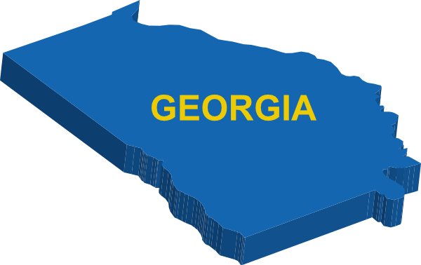 Georgia Clip Art - State Of Georgia 3d (600x378)