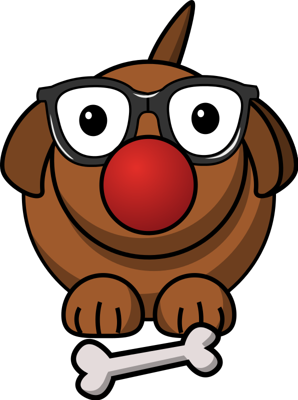 Free Clowny Dog - Cartoon Dog Png Gif (596x800)