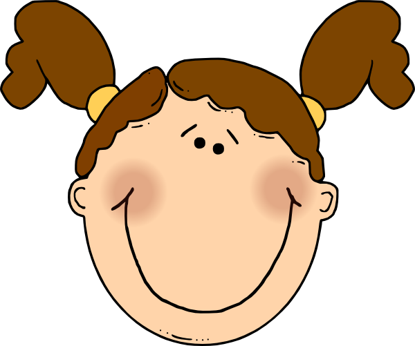 Cartoon Girl Face (600x501)