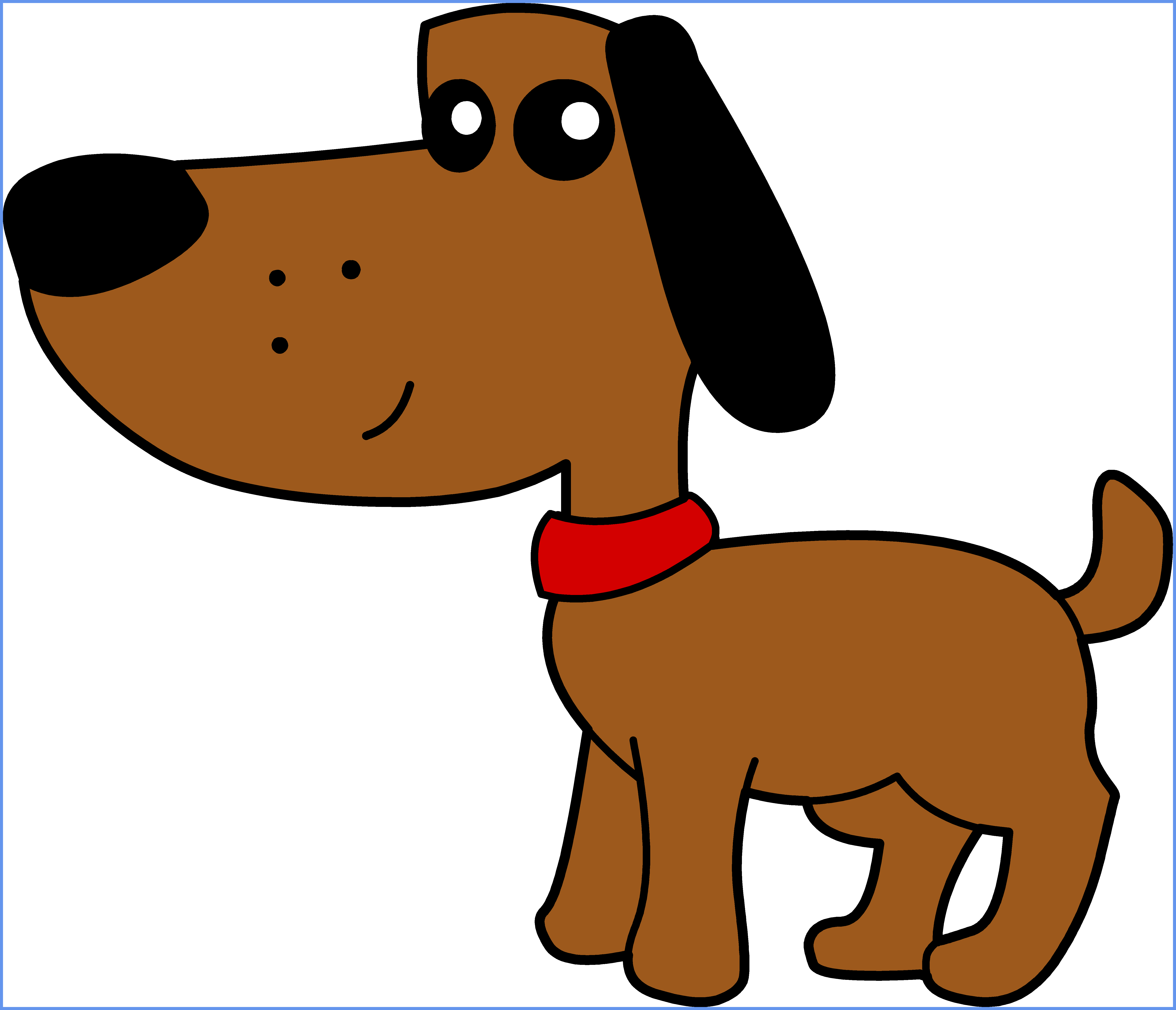 Awesome Cute Dog Clipart Hanslodge For Cartoon Concept - Clip Art Of A Dog (5963x5125)