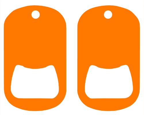 Orange Dog Tag Opener - Pet Tag (500x500)