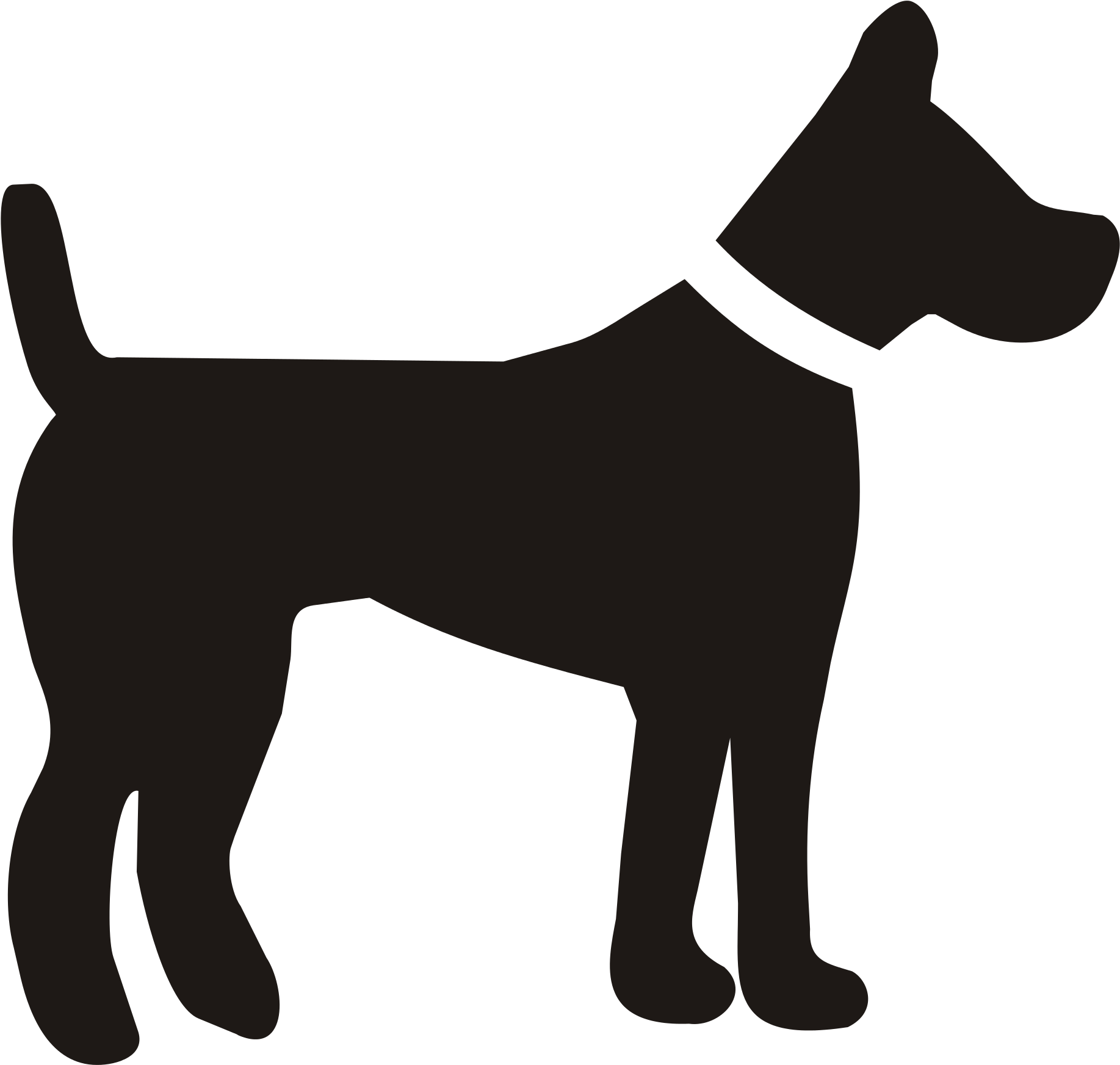 Easy Dog Clipart - Dog Vector (2000x2000)