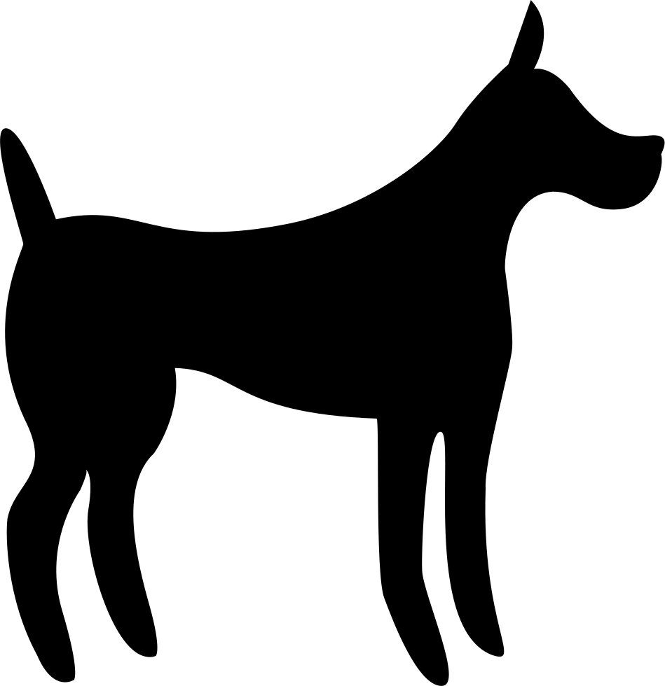 Black Big Dog Silhouette Comments - Icon Dog (949x980)