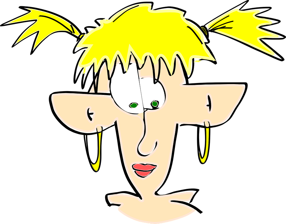 School Girl Cliparts 13, - Cartoon Girl With Big Ears (921x720)