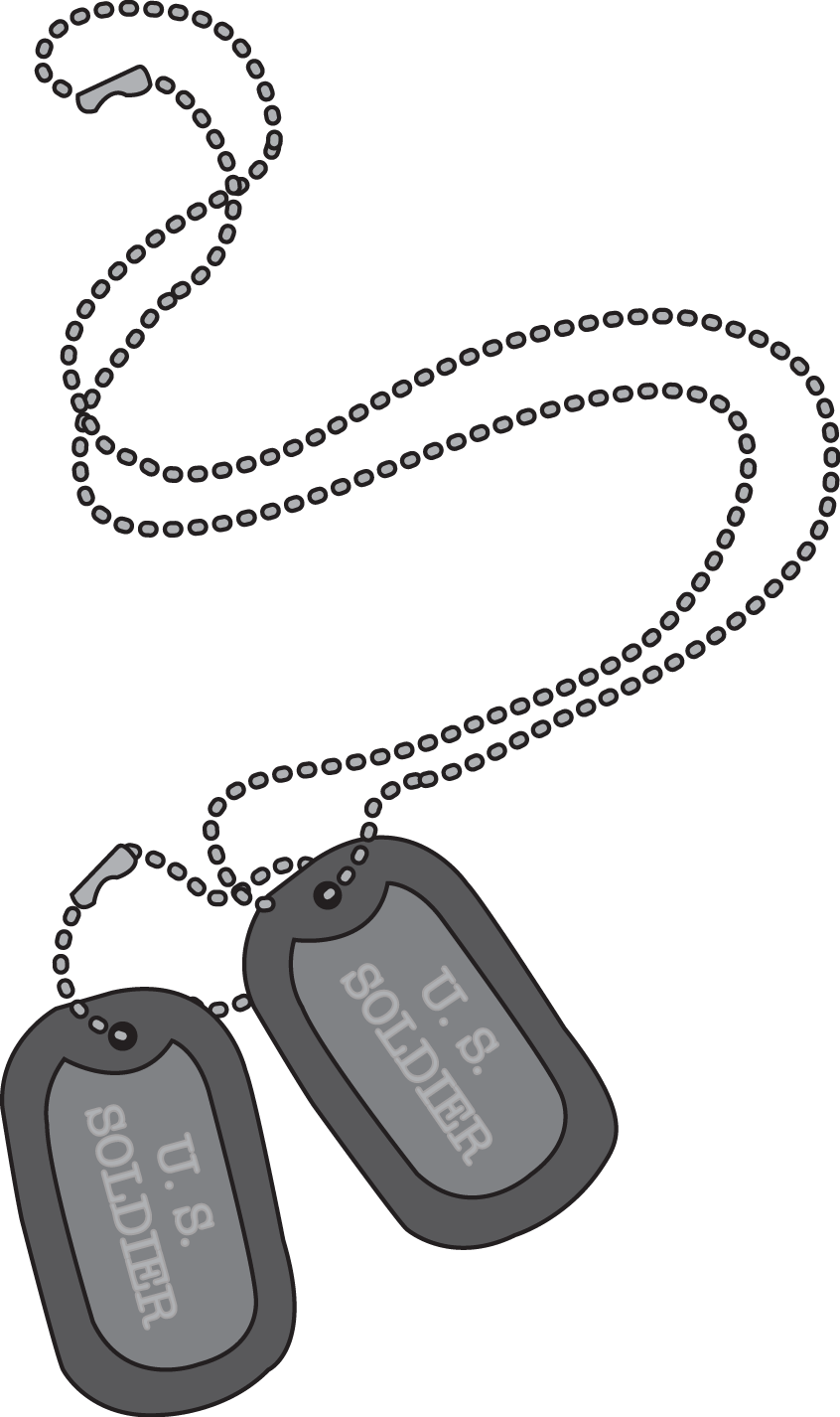 Boy Cards, Silhouette Vinyl, National Guard, Boy Birthday - Silhouette Military Dog Tags (846x1426)