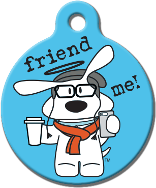 Qr Digital Dog Id Tag Friend Me - Pethub Pethub Dog Is Good Friend Me Id Tag (400x400)