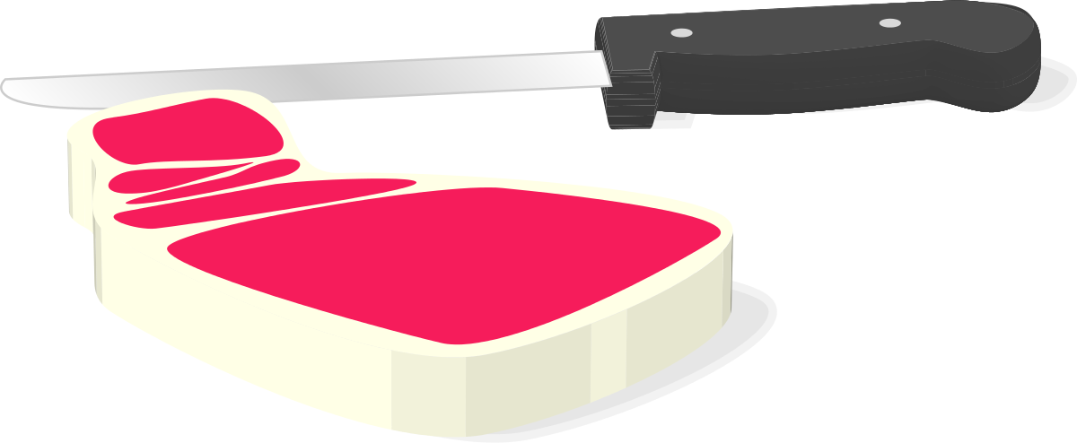 Steak Clipart By Gramzon - Clip Art (1826x750)