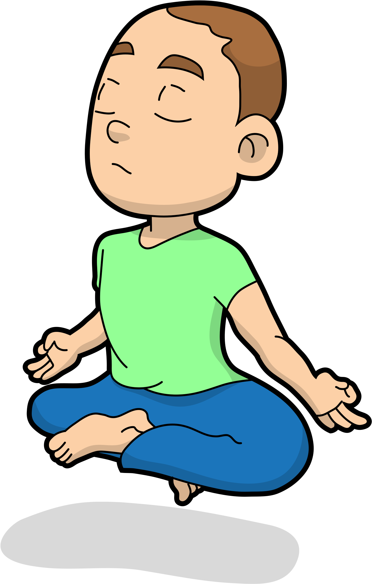 Floating Cartoon Guy In Meditation - Wikimedia Commons (1000x1294)