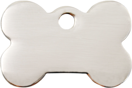 Medium Stainless Steel Bone 38x25mm Dog Tag By Red - Stainless Steel (600x550)