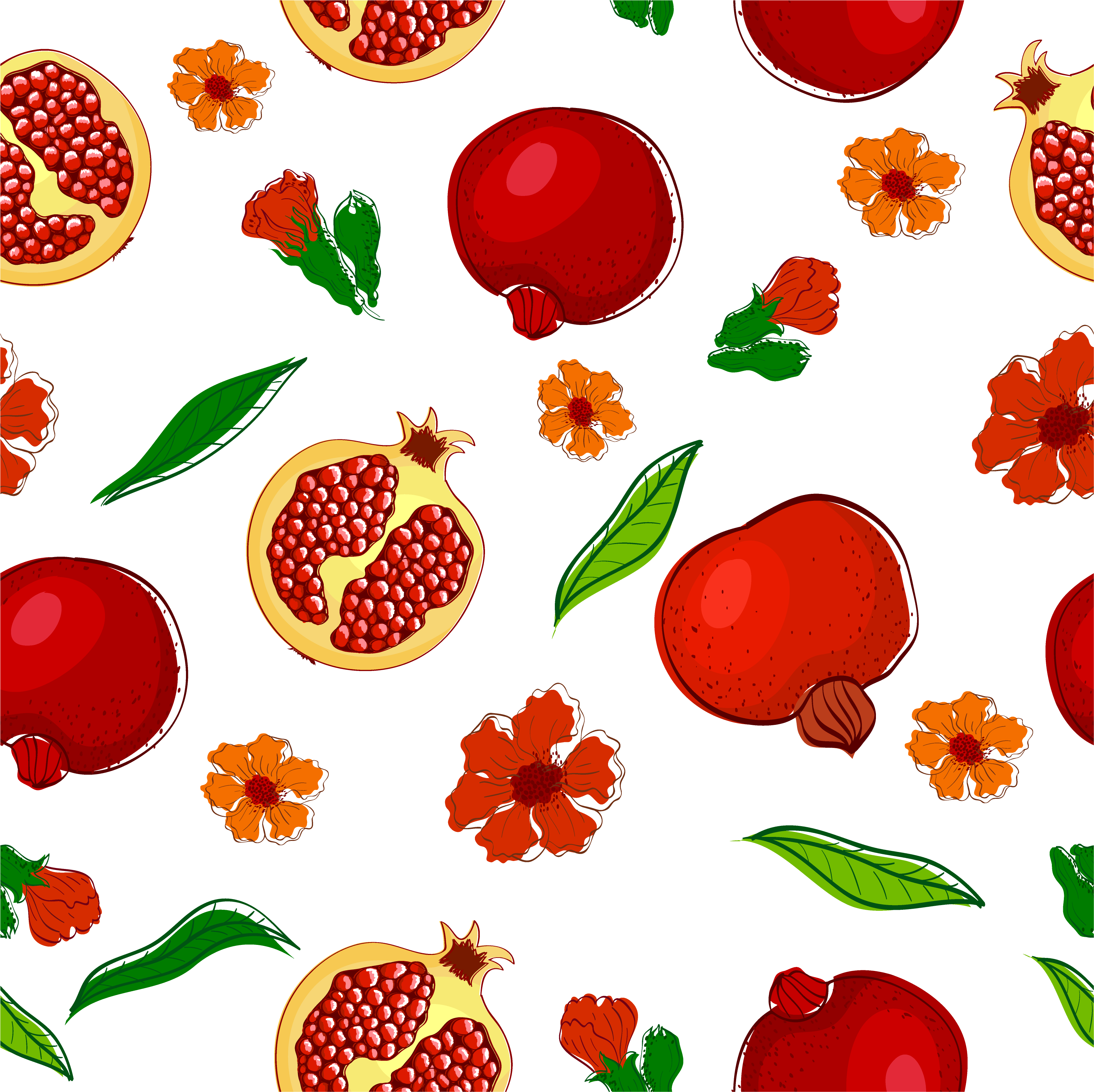 Fruitcake Pomegranate Strawberry Clip Art - Pomegranate (4131x4094)