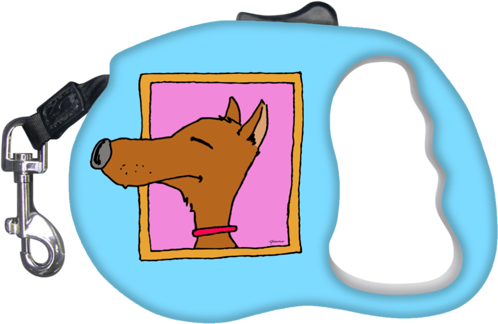 Le Dog Retractable Dog Leash - Le Dog! Artsy Cartoon Dog Portrait T-shirt For Dog (1024x1024)