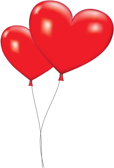 Large Red Heart Balloons Png Clipart Picture - Heart Balloons (408x600)