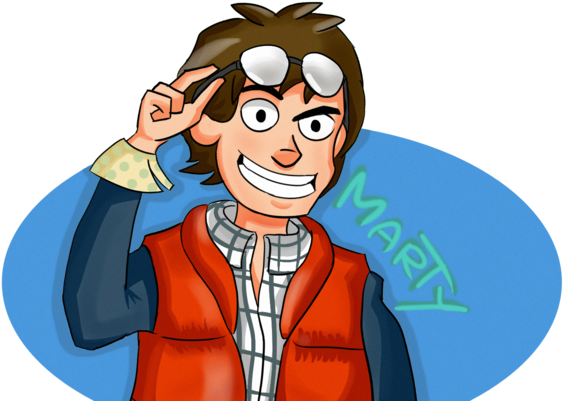 Back To The Future Marty Mcfly By Shimyrk - Back To The Future Cartoon Marty (900x506)