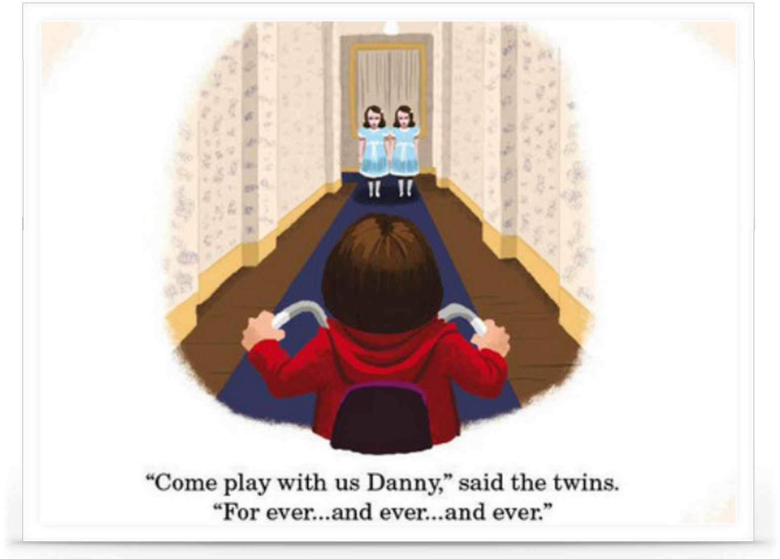 Cenas Clássicas Do Cinema Em Traços Infantis - The Shining (1600x1184)