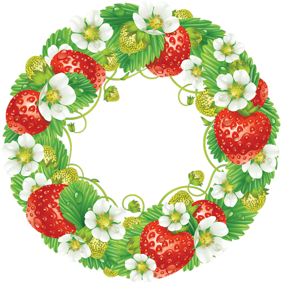 Strawberry Wreath * - Strawberry Circle (575x576)