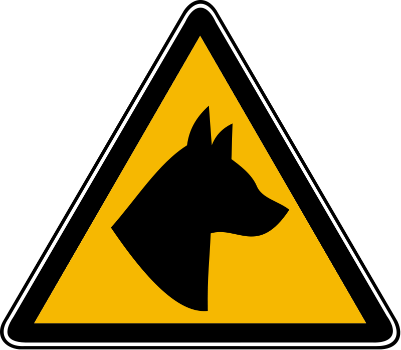 Dogs Clip Art Download - German Shepherd Warning Dog Signs (800x698)