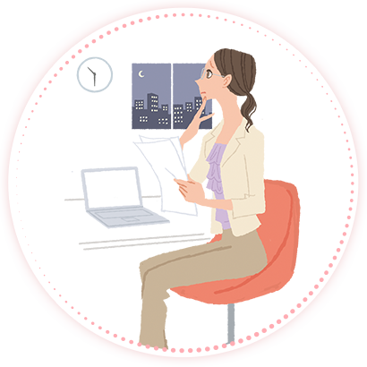 家事や残業続きで寝ても元気が出ないの - Sitting (1163x1163)