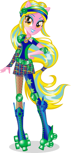 Mlp Equestria Girls Friendship Games Lemon Zest Rollerskater - My Little Pony Equestria Girls Görselleri Lemon (249x530)