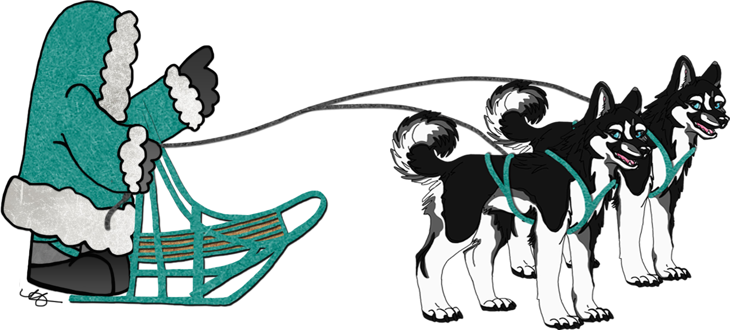 Sled Dogs Team Clipart - Iditarod Clipart (1474x666)