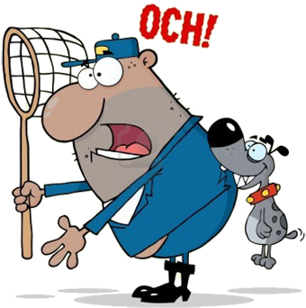 Dogs On Leashes - Dog Catcher Clip Art (350x355)