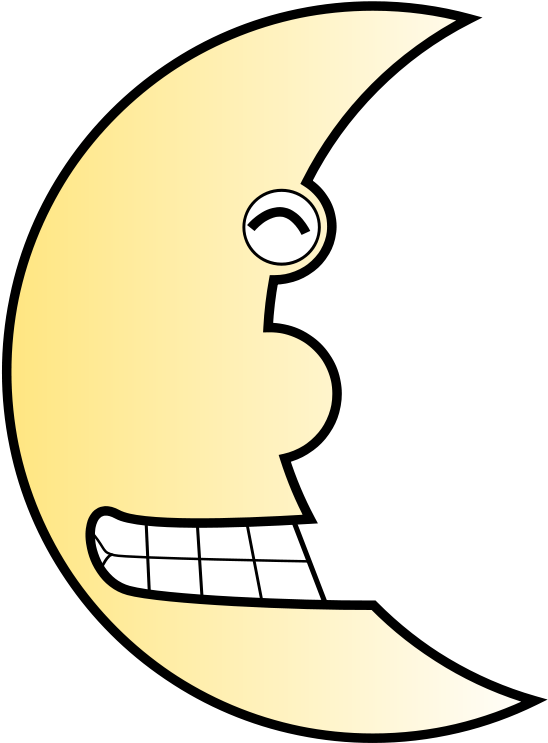 Moon Clip Art - รูป ดวง จันทร์ การ์ตูน (566x800)