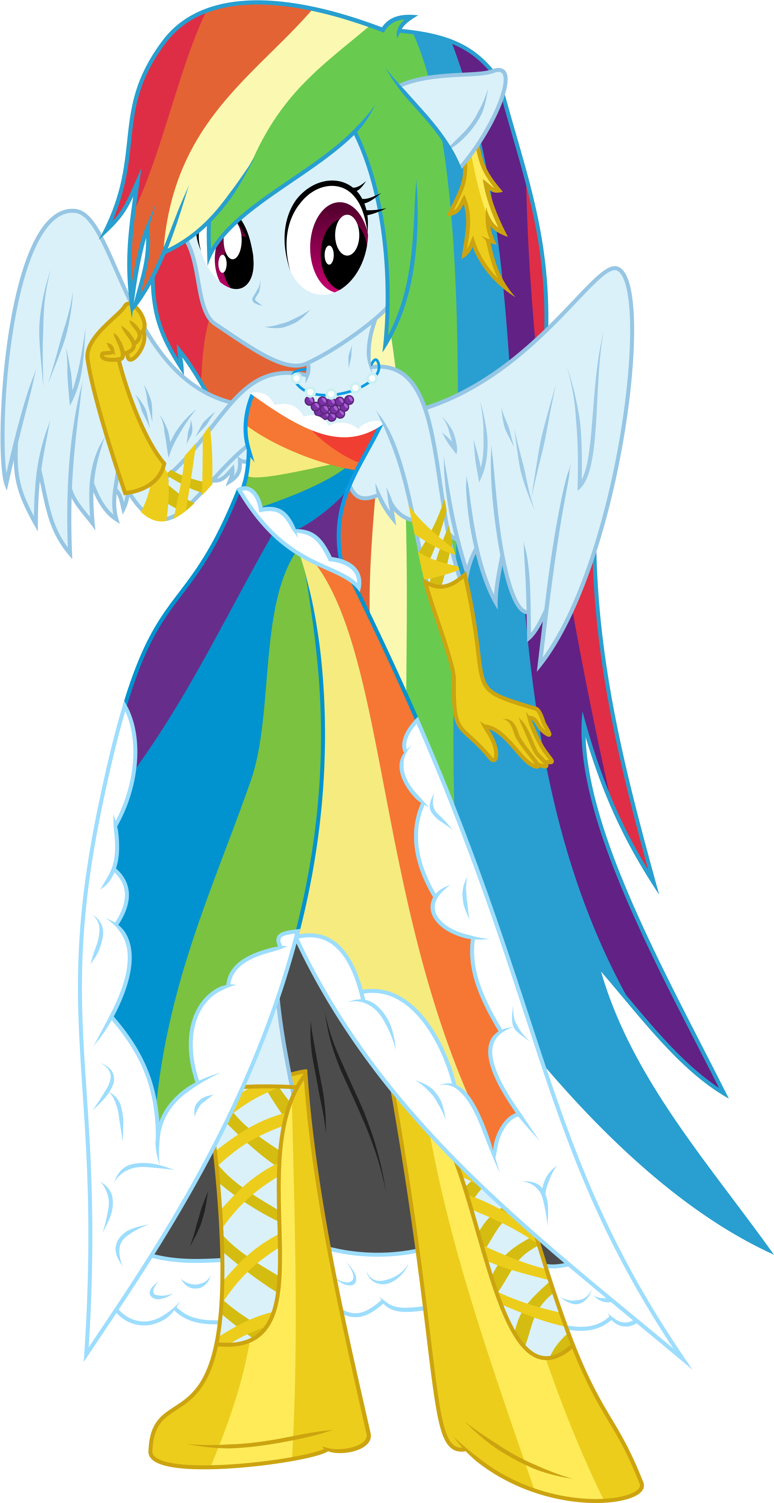 E E R 68 6 Rainbow Dash In Gala Dress By Ruinedomega - Equestria Girls Rainbow Dash Dress (3000x4975)