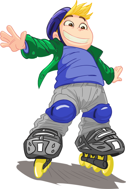 Personnages, Illustration, Individu, Personne, Gens - Inline Skaterclipart (533x800)