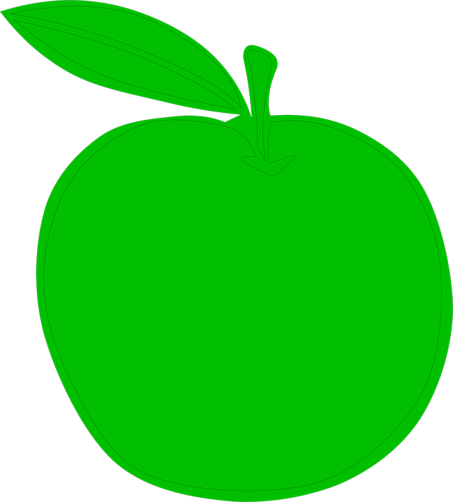 Apple Cliparts Background 18, Buy Clip Art - Green Apple Vector Png (649x720)