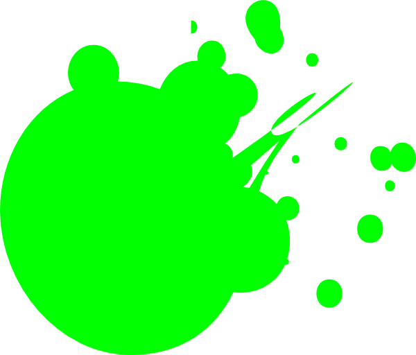 Light Green Dot Splat Clip Art At Clker - Neon Clip Art (600x512)