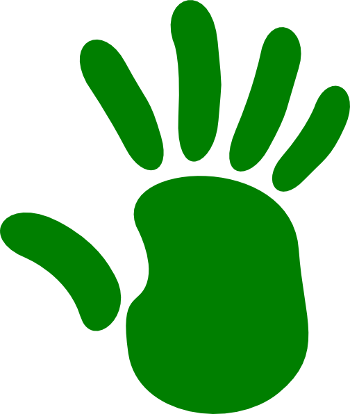 Green Hand Clip Art - Green Hand (504x596)