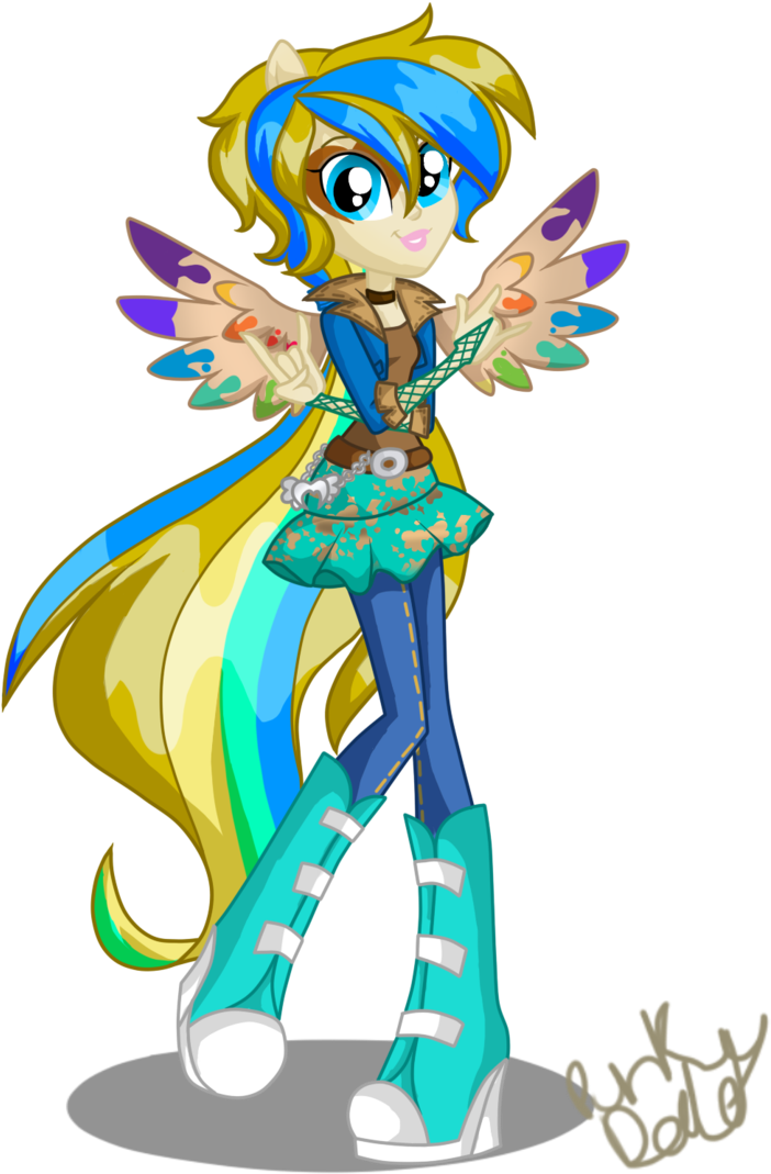 Creative Spirit Rocks When She's With Her Friends And - Equestria Girls Rainbow Rocks Oc (736x1085)