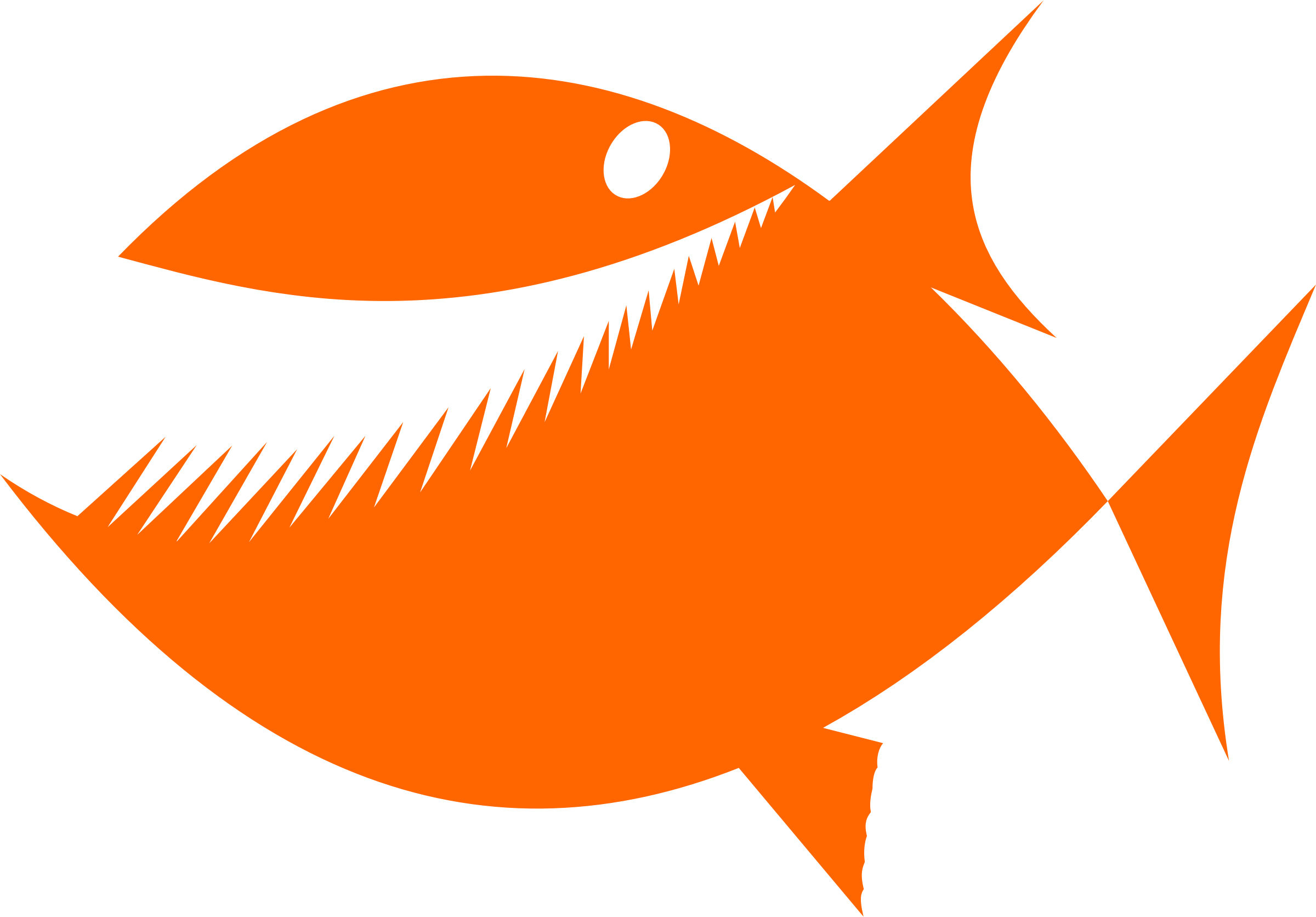 Fish Silhouette By Rones Free Vector 4vector - Restaurant Danilo (2400x1671)