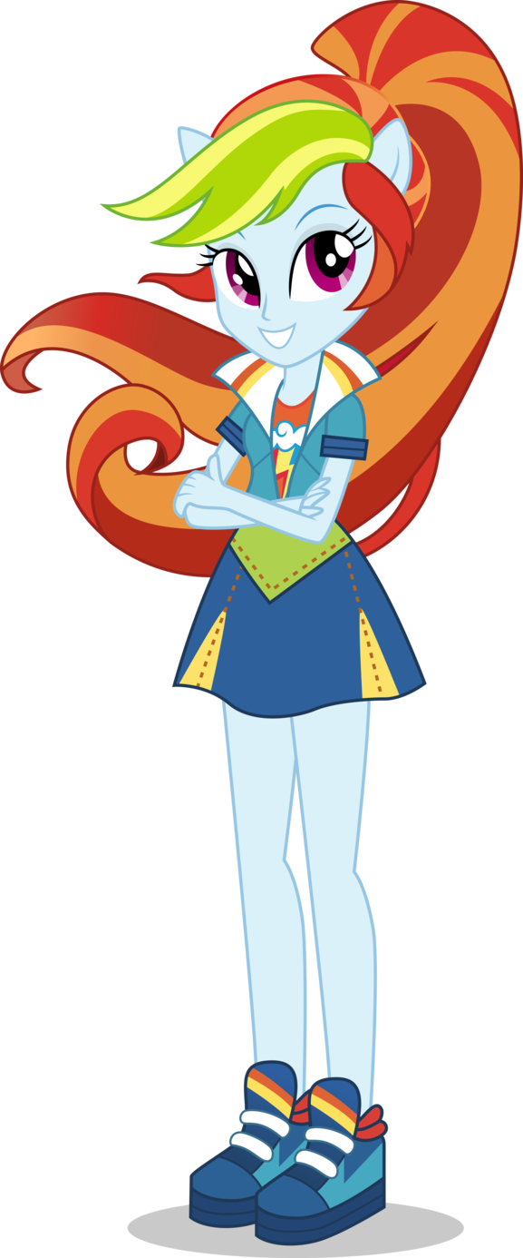 Rainbow's New Style By Illumnious - Rainbow Dash (577x1386)